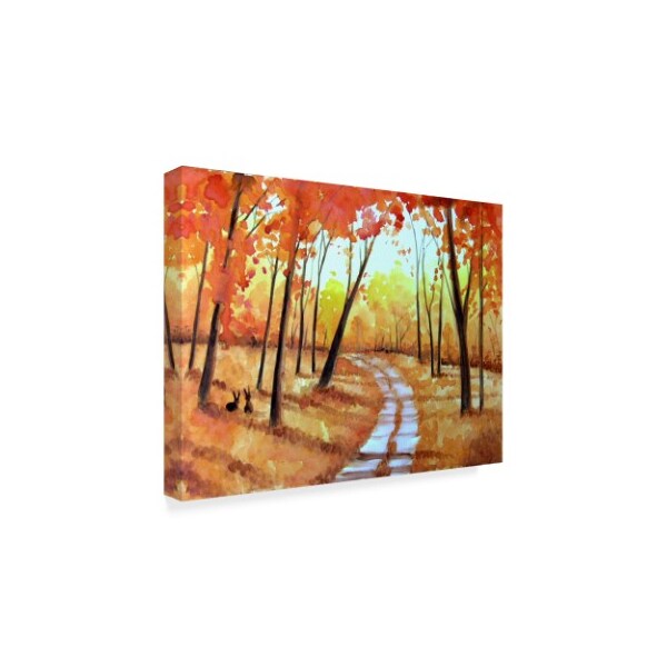 Angie Livingstone 'Autumn Path' Canvas Art,24x32